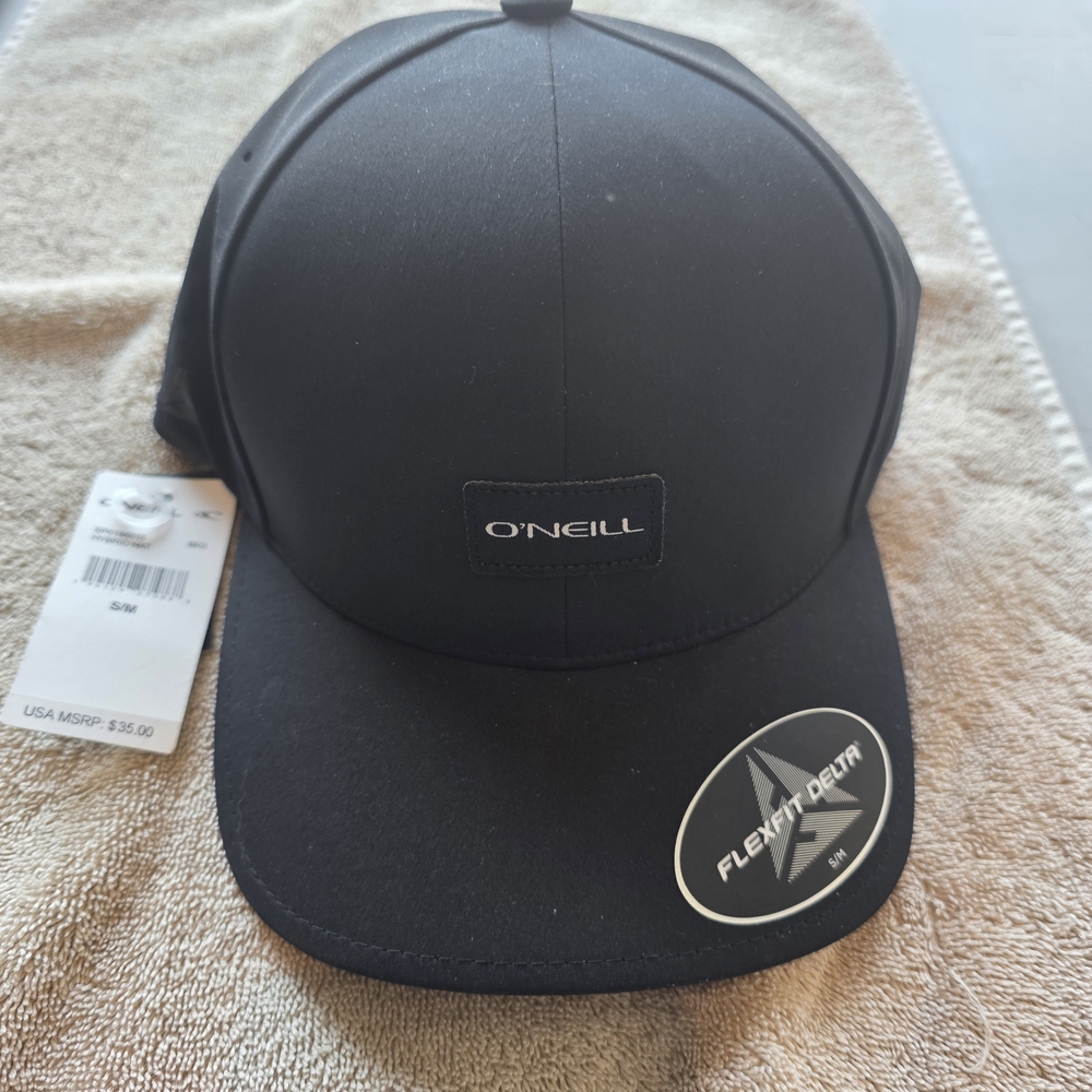 O'Neill Black Flexfit Hybrid Performance Hat